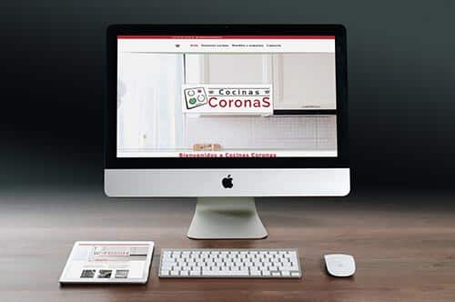 Cocinas Coronas, en Oropesa, Toledo - Ejemplos de páginas web profesionales por Código con Sentido, Talavera
